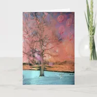 Mixed Media Winter Tree Card