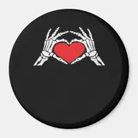 Skeleton Hands A Red Heart Classic Magnet