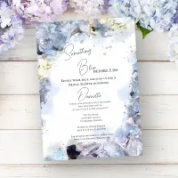 Something Blue Before I Do Hydrangea Bridal Shower Invitation