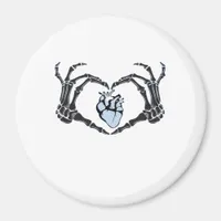Skeleton Heart Hands Classic Design For Halloween Magnet