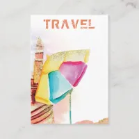 *~* Beach Sand Sea Travel Tourist Tourism QR Busin Business Card