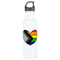 LGBTQ+ Heart Stainless Steel Water Bottle