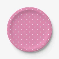 Simple & Classy White Spots on Pink Paper Plates