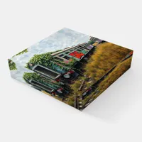 Ivy and Graffiti  Covered Abandoned Train  Paperweight