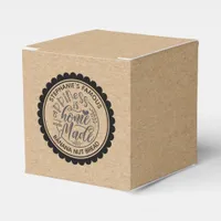 Happiness Is Homemade Vintage Kraft Paper Favor Boxes