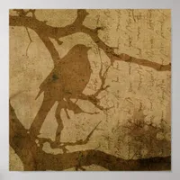 Bird in A Branch Poster