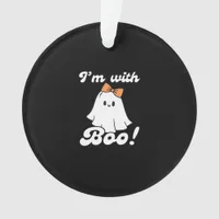 Im With Boo Funny Retro Style Ornament