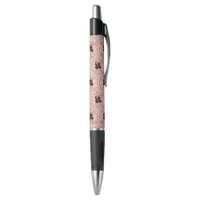 Custom Company Logo Pattern on Rose Gold Glitter Pen