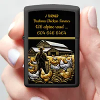 Autumn Brahma Chicken Farmer Zippo Lighter