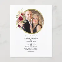 Burgundy-Marsala and Blush Floral Geometric Photo Flyer