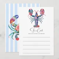 She’s a Catch Coastal Bridal Shower Advice Card