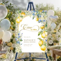 Italian Floral Lemon Ciao To Miss Bridal Shower Foam Board
