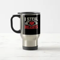 Steal Hearts Funny Valentine Skeleton Hands Style Travel Mug