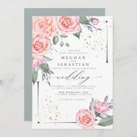 ALL in One  Wedding Watercolor Greenery Invitation