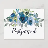 Floral Wedding Postponement Announcement Postcard