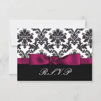 pink damask  rsvp standard 3.5 x 5