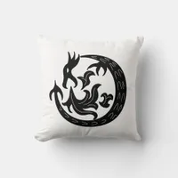Dragon Blowing Fire  Throw Pillow