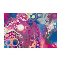 Purple, Blue, Pink Digital Pour Painting Fluid Art