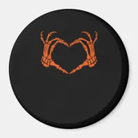 Skeleton Hand Heart Sign Costume Halloween Design Magnet