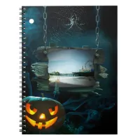 Spooky Halloween Santa Monica Pier Notebook