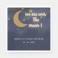 Over The Moon Gender Neutral Baby Shower Napkins