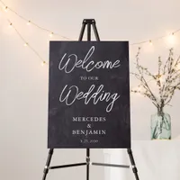 Rustic Wedding Welcome Personalized Chalkboard Foam Board