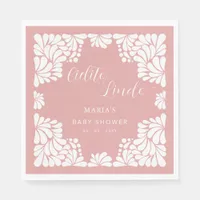 Pink Talavera Cielito Lindo Girl Baby Shower Napkins