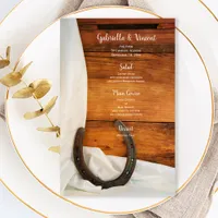 Horseshoe and Satin Country Western Wedding Menu