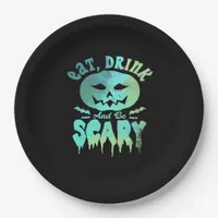 Eat Drink And Be Scary Halloween Vintage Classic Paper Plates