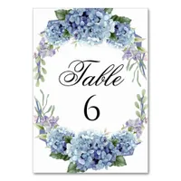 Forget-Me-Not Flowers Watercolor Elegant Table Number