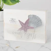 White Sands Starfish Cards & Gifts Plum ID605 Wooden Box Sign