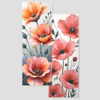 Two Different Images Poppy Type Flowers Bookmarks
