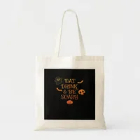 Eat Drink And Be Scary Halloween Classic Retro Sty Tote Bag