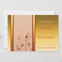 Golden Dandelion Sunshine Wedding Invitation