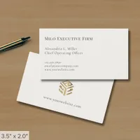 Modern Minimalist Professional Linen Business Card