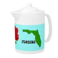 Florida State Map and Text Teapot