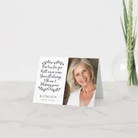 Funeral Thank You Photo Note Card