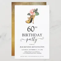 Budget Elegant Gold High Heels 60th Birthday