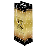 Elegant 27th Music Wedding Anniversary Celebration Wine Gift Bag