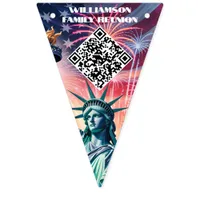 1776–2026 QR Bunting • Edit Text & Link in Minutes Bunting Flags