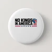 No Kings In America USA Creative Casual Button