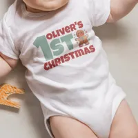 Gingerbread Baby's First Christmas Baby Bodysuit