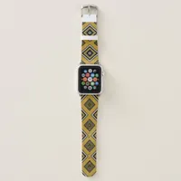 Retro Art Deco Gold Black Funky Fashion Apple Watch Band