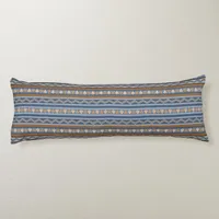 Southwest Style Blue and Brown Geometric Pattern Body Pillow