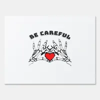 Skeleton Hand With Heart Classic Sign