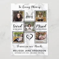 Marble 5 Photo Memorial Order Of Service Funeral Program