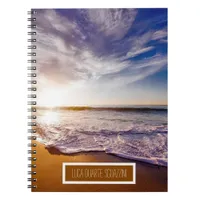 Beautiful Ocean Waves Add Your Name Notebook