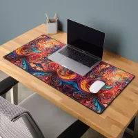 Vibrant Abstract Design Desk Mat