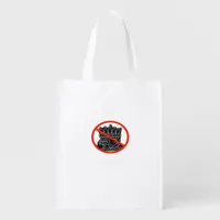 No Kings In The USA America Say No King Classic Re Grocery Bag