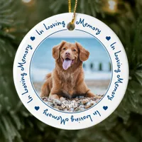 In Loving Memory Blue Keepsake Pet Memorial Ceramic Ornament